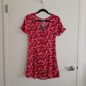NWT Red Forever 21 Floral Dress S